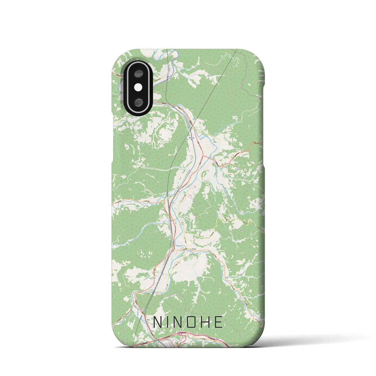 【二戸(岩手県)】地図柄iPhoneケース(バックカバータイプ)