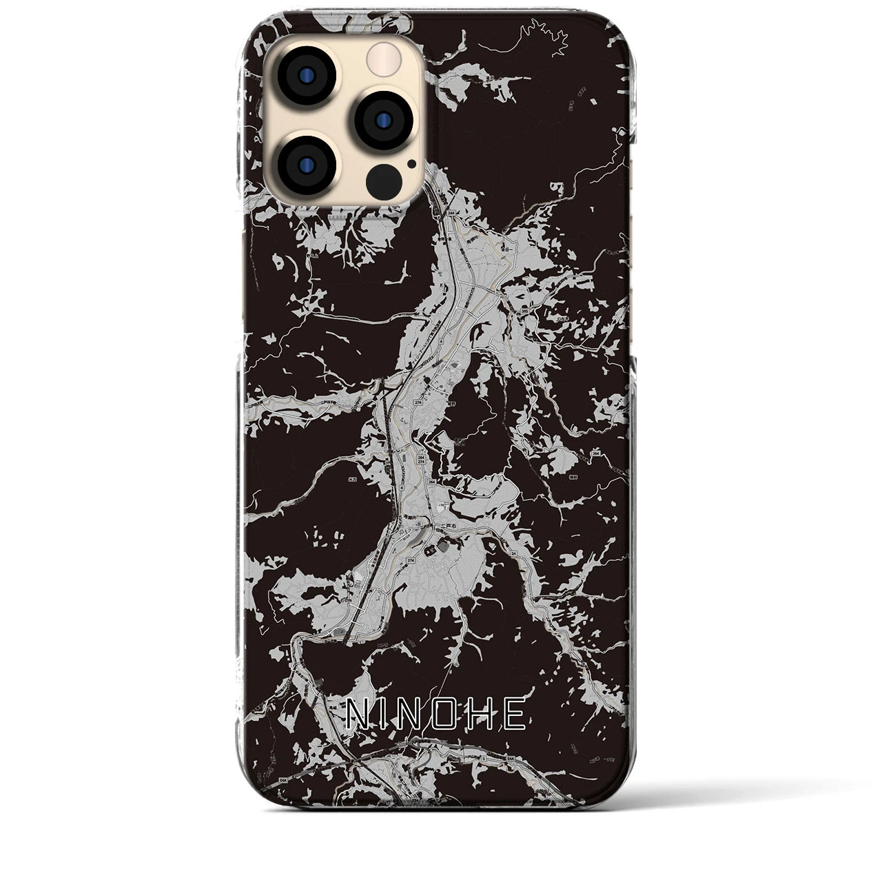 【二戸(岩手県)】地図柄iPhoneケース(クリアタイプ)