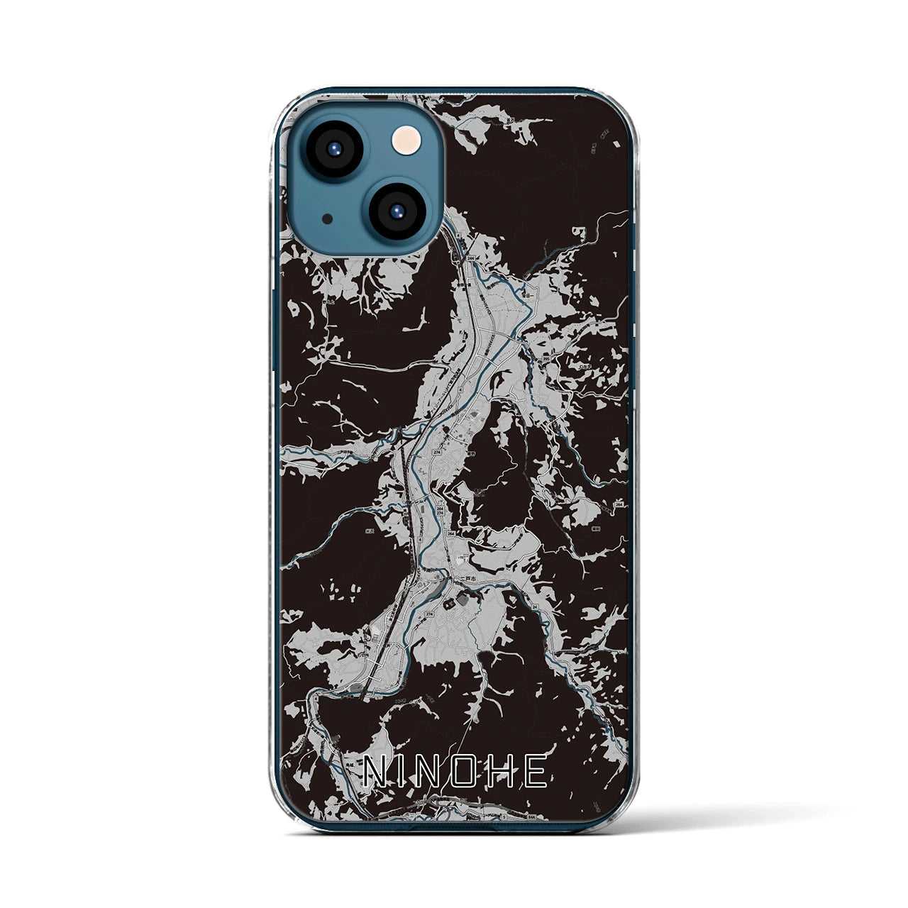 【二戸(岩手県)】地図柄iPhoneケース(クリアタイプ)