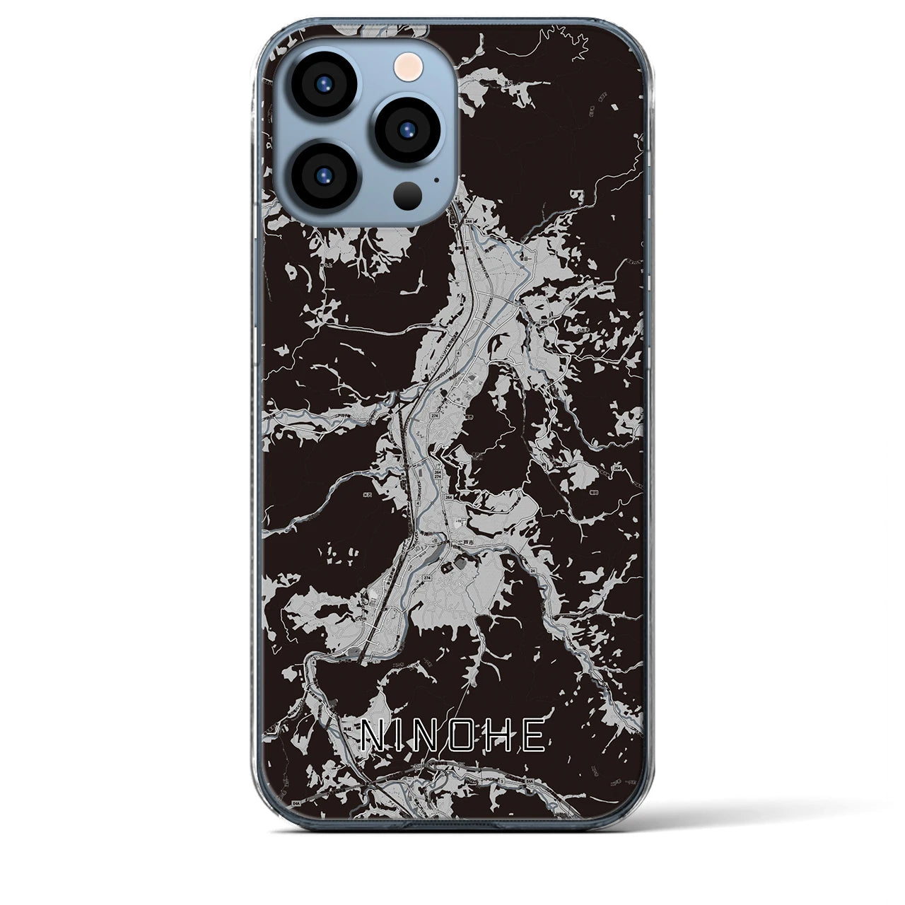 【二戸(岩手県)】地図柄iPhoneケース(クリアタイプ)