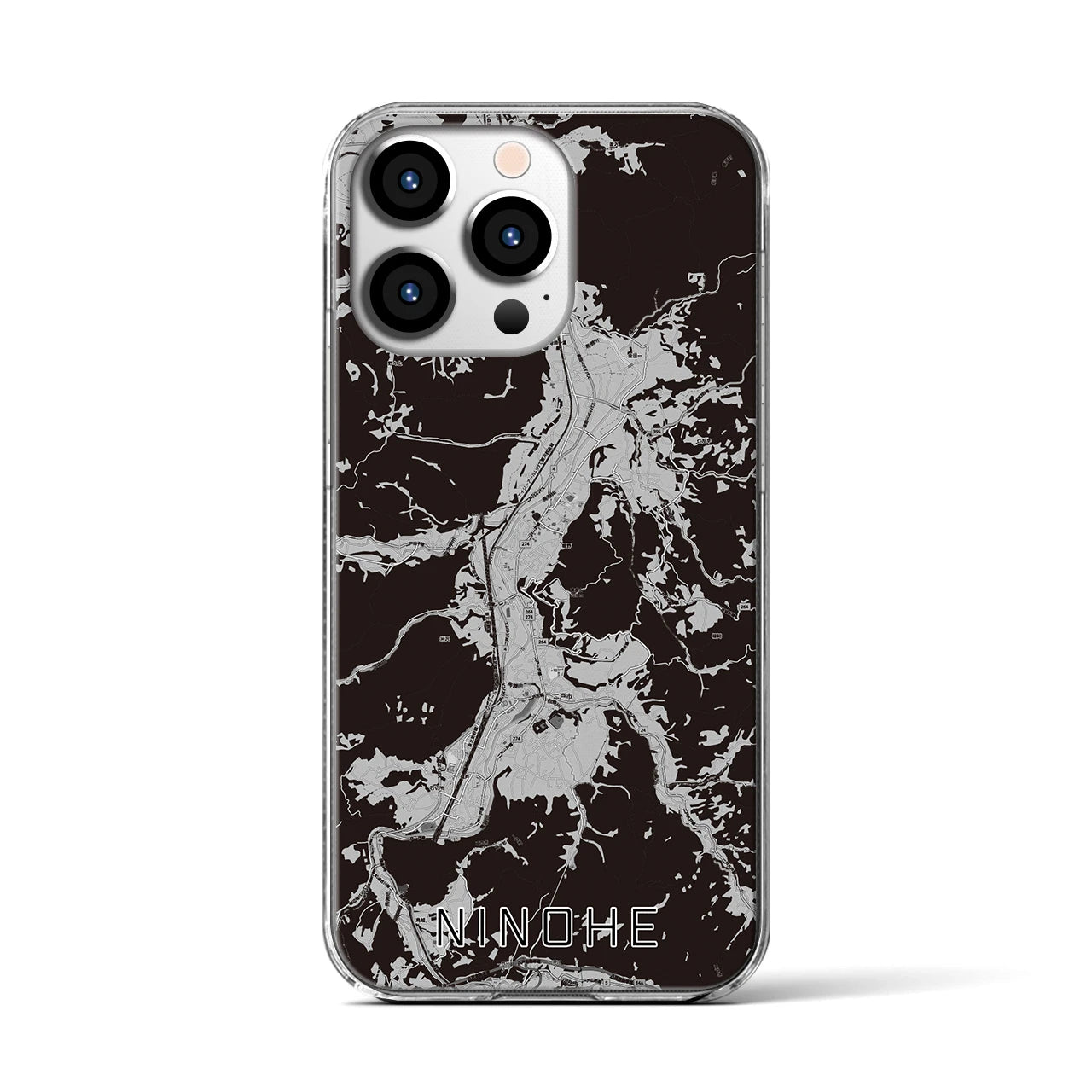 【二戸(岩手県)】地図柄iPhoneケース(クリアタイプ)