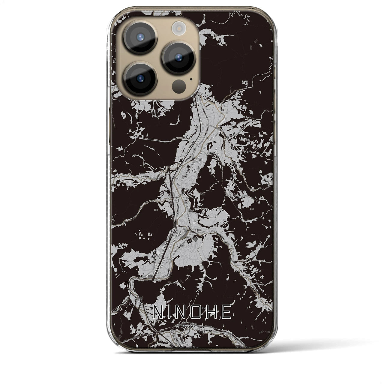 【二戸(岩手県)】地図柄iPhoneケース(クリアタイプ)