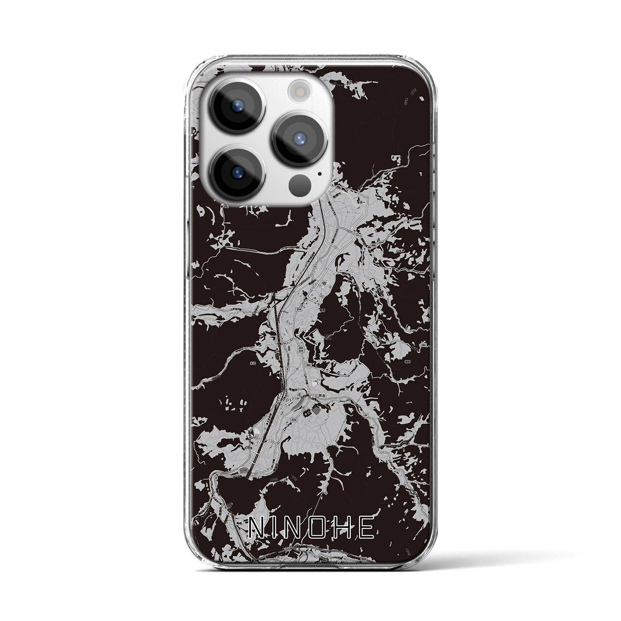 【二戸(岩手県)】地図柄iPhoneケース(クリアタイプ)