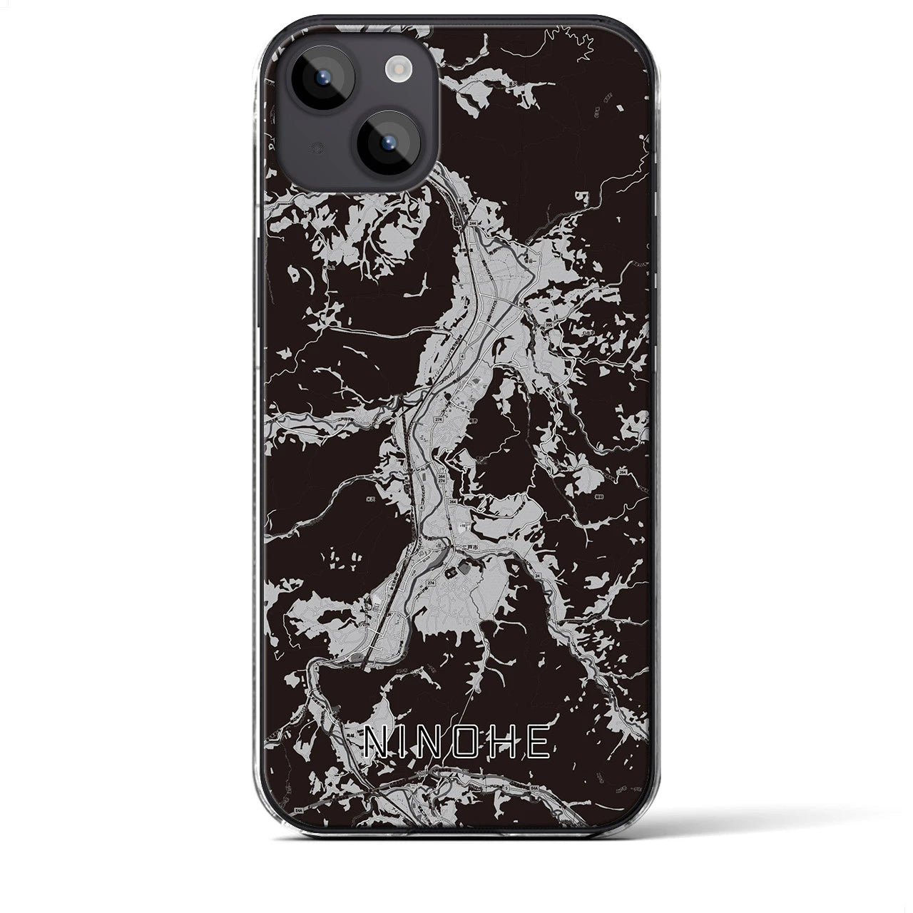 【二戸(岩手県)】地図柄iPhoneケース(クリアタイプ)