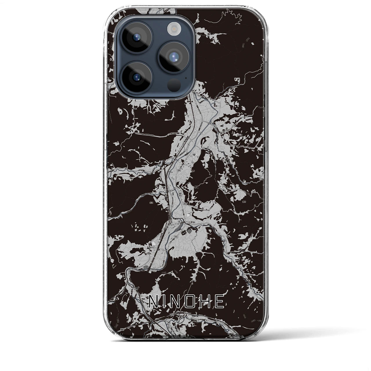 【二戸(岩手県)】地図柄iPhoneケース(クリアタイプ)