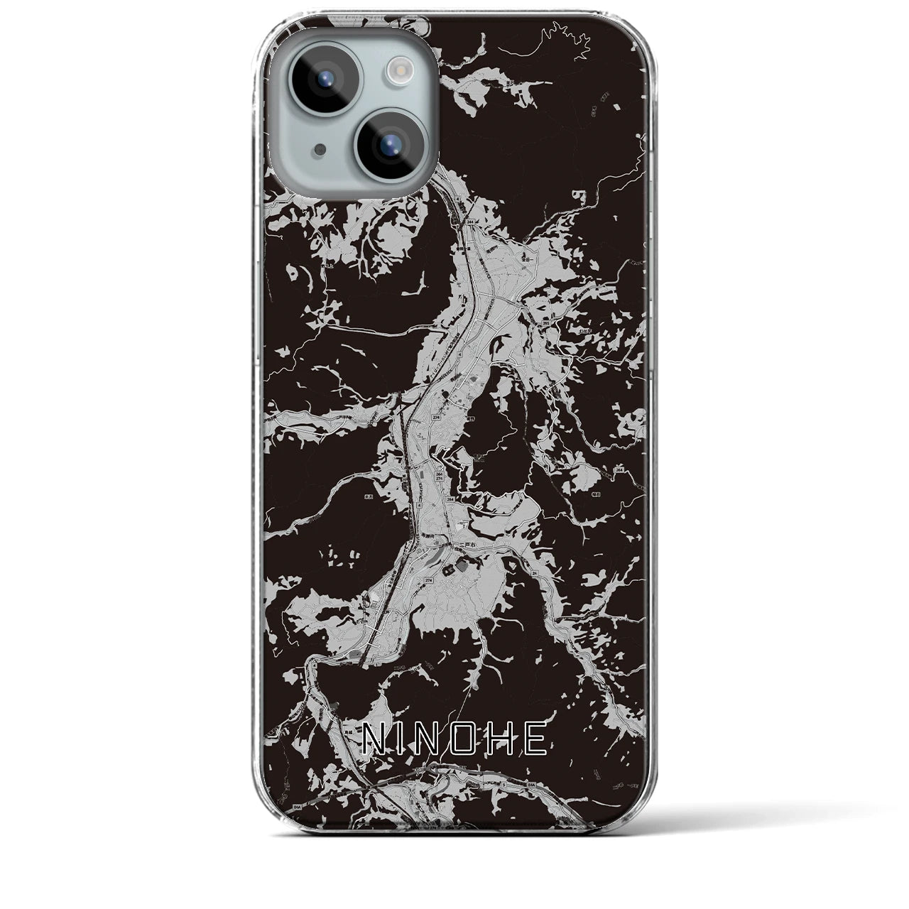 【二戸(岩手県)】地図柄iPhoneケース(クリアタイプ)