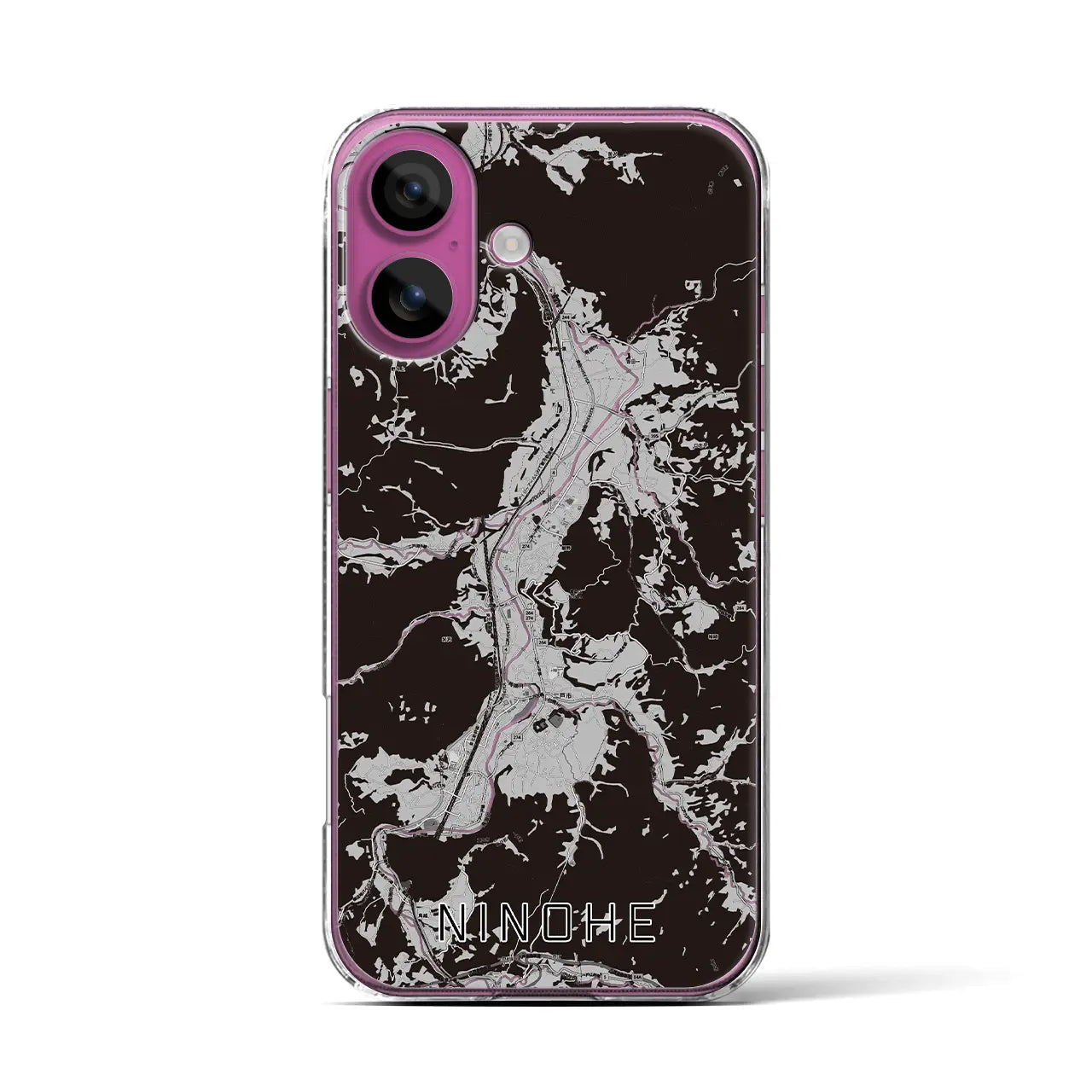 【二戸(岩手県)】地図柄iPhoneケース(クリアタイプ)