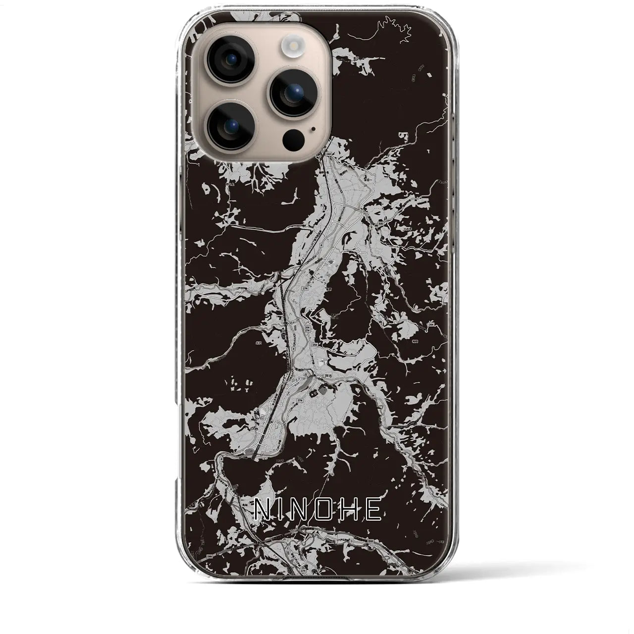 【二戸(岩手県)】地図柄iPhoneケース(クリアタイプ)