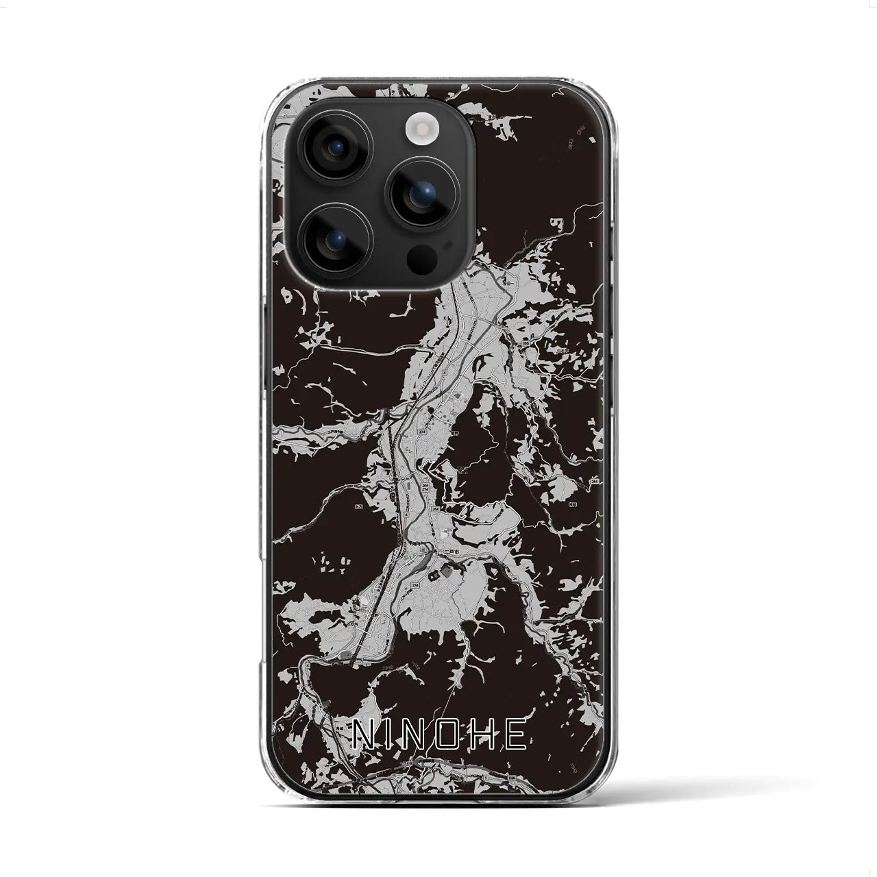 【二戸(岩手県)】地図柄iPhoneケース(クリアタイプ)