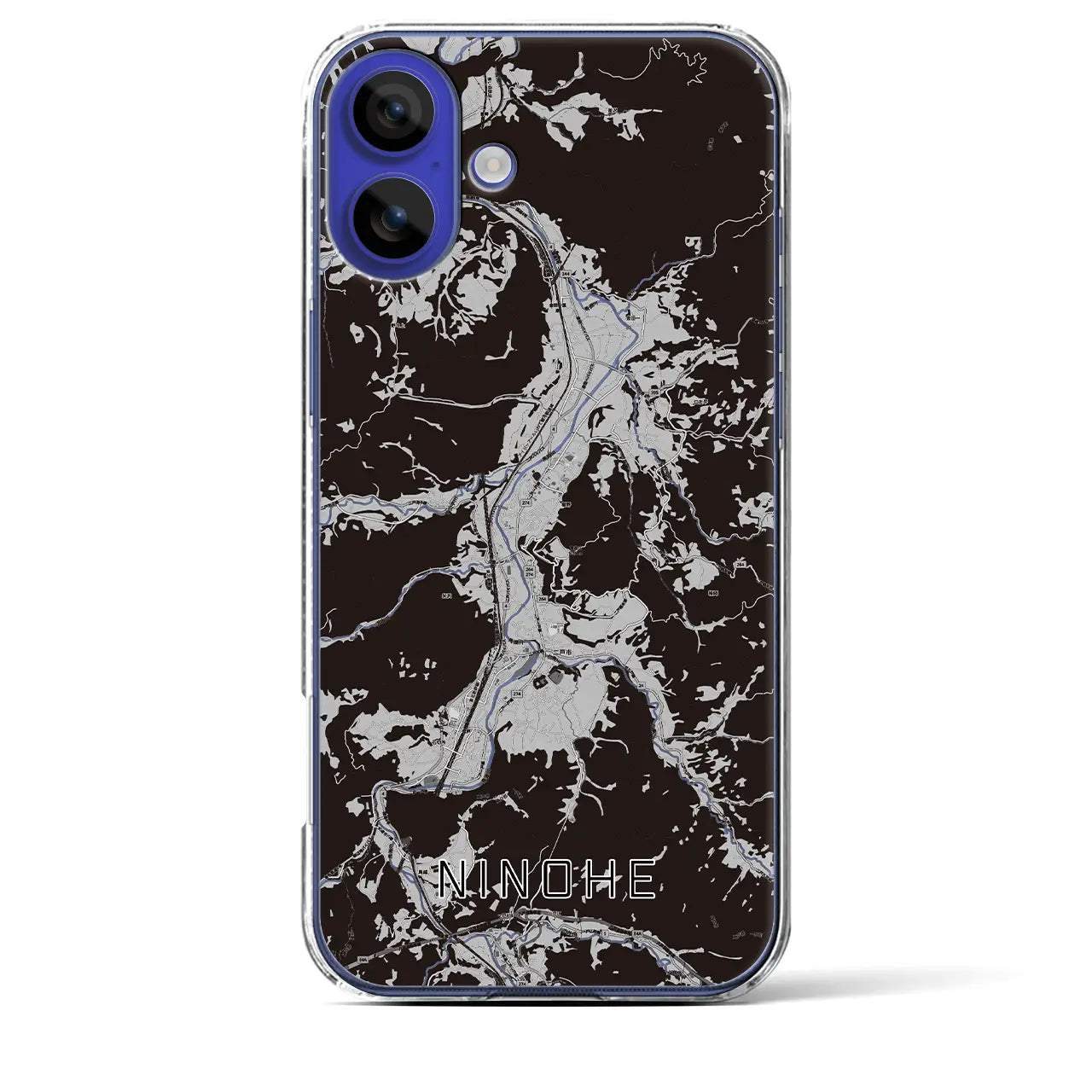 【二戸(岩手県)】地図柄iPhoneケース(クリアタイプ)