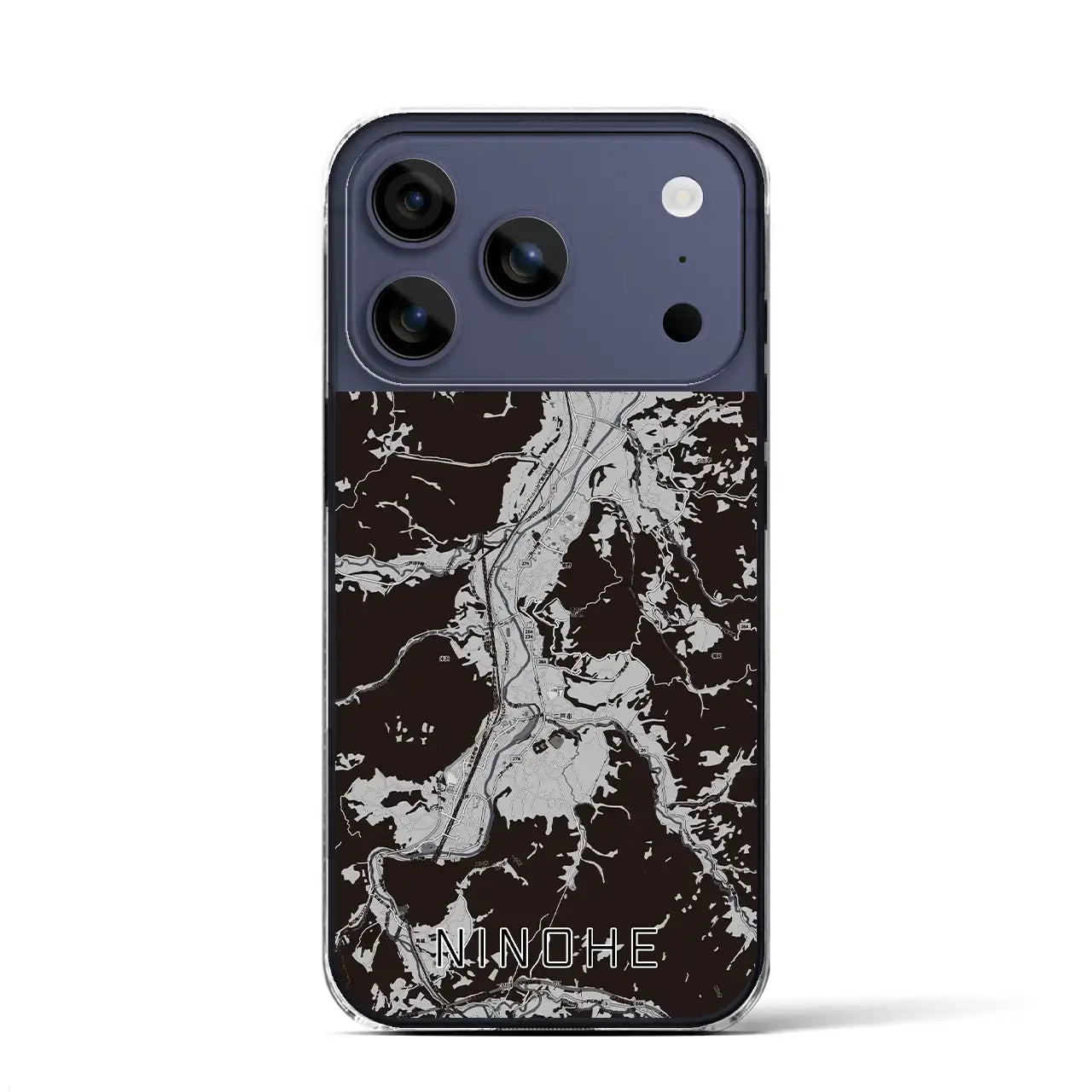 【二戸(岩手県)】地図柄iPhoneケース(クリアタイプ)