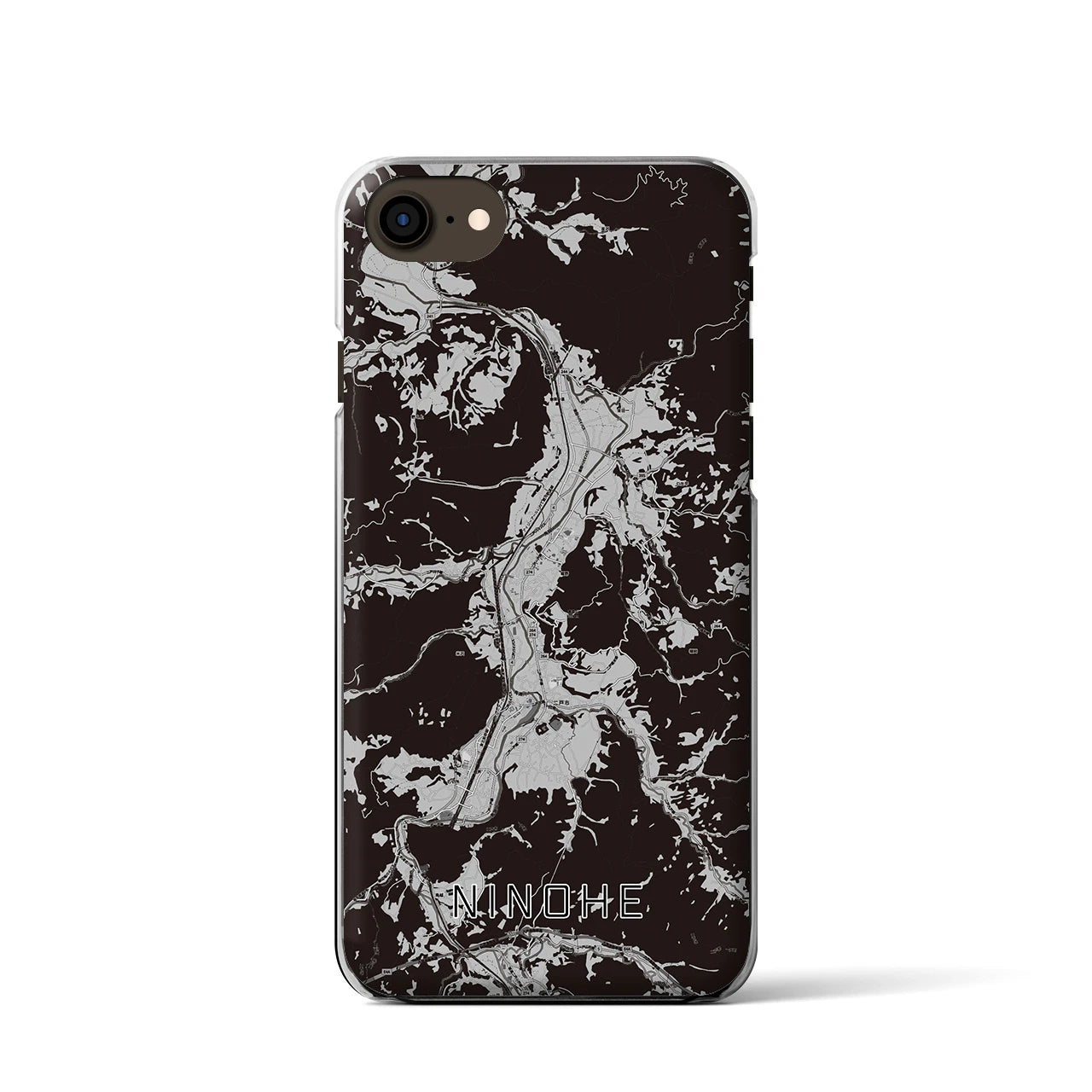 【二戸(岩手県)】地図柄iPhoneケース(クリアタイプ)