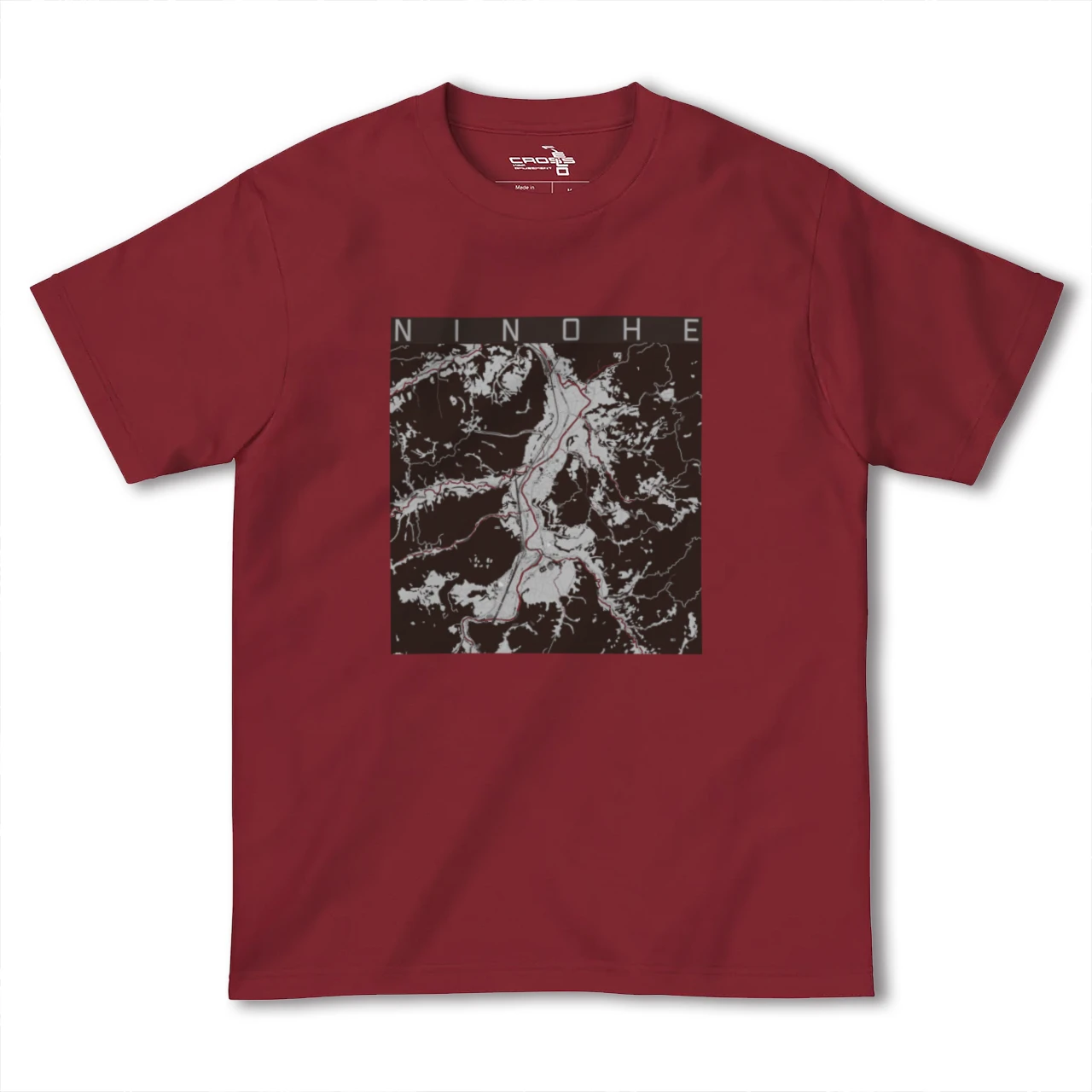 【二戸(岩手県)】地図柄ヘビーウェイトTシャツ
