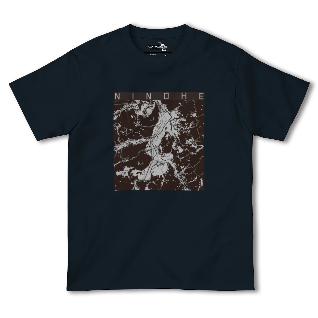 【二戸(岩手県)】地図柄ヘビーウェイトTシャツ