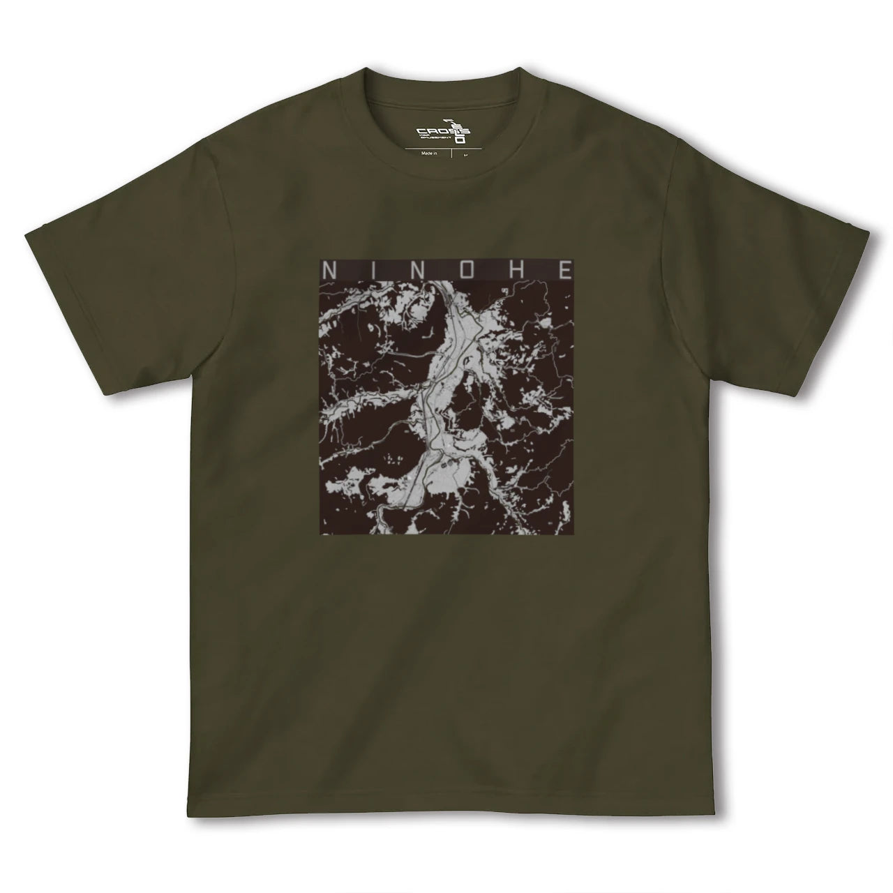 【二戸(岩手県)】地図柄ヘビーウェイトTシャツ