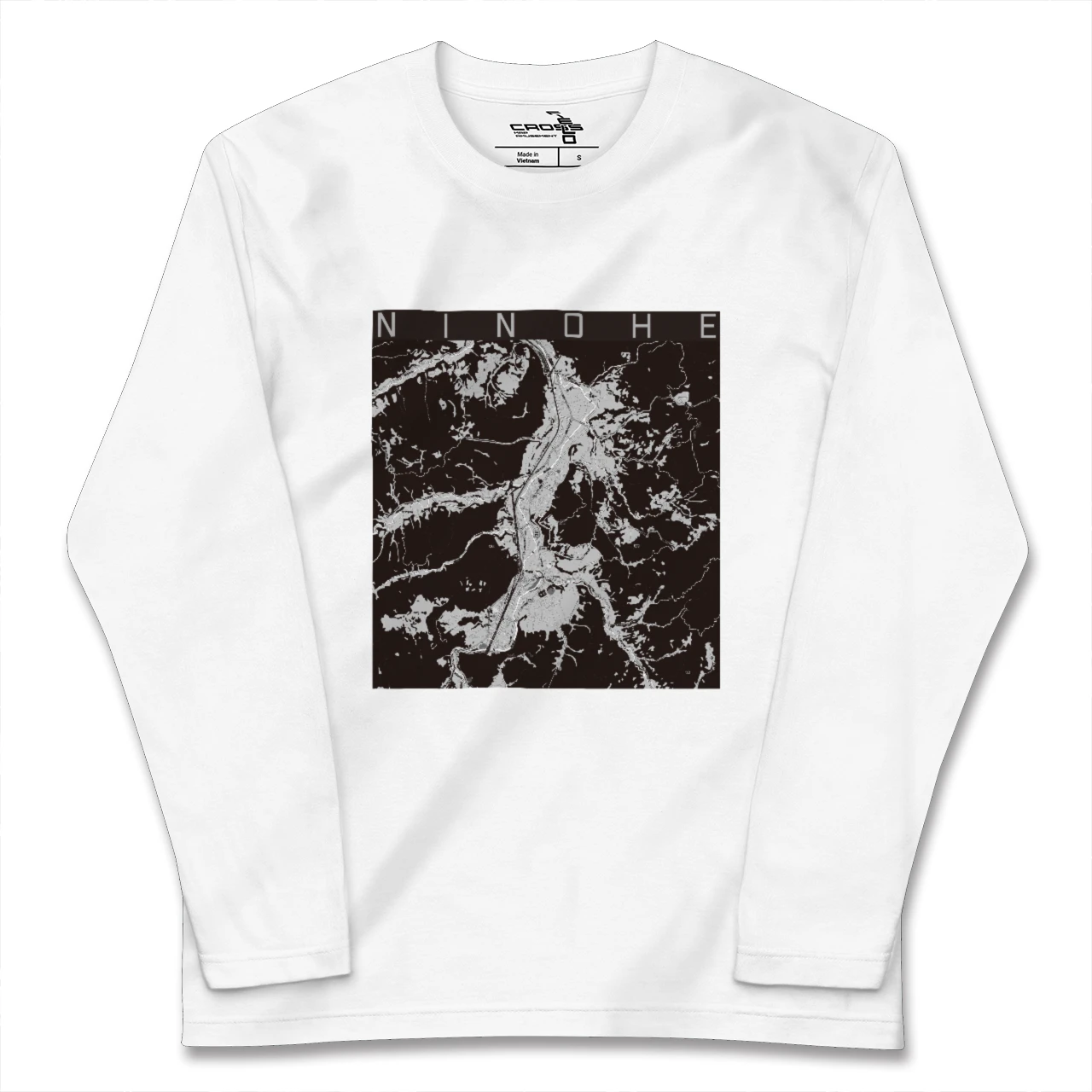 【二戸(岩手県)】地図柄ロングスリーブTシャツ