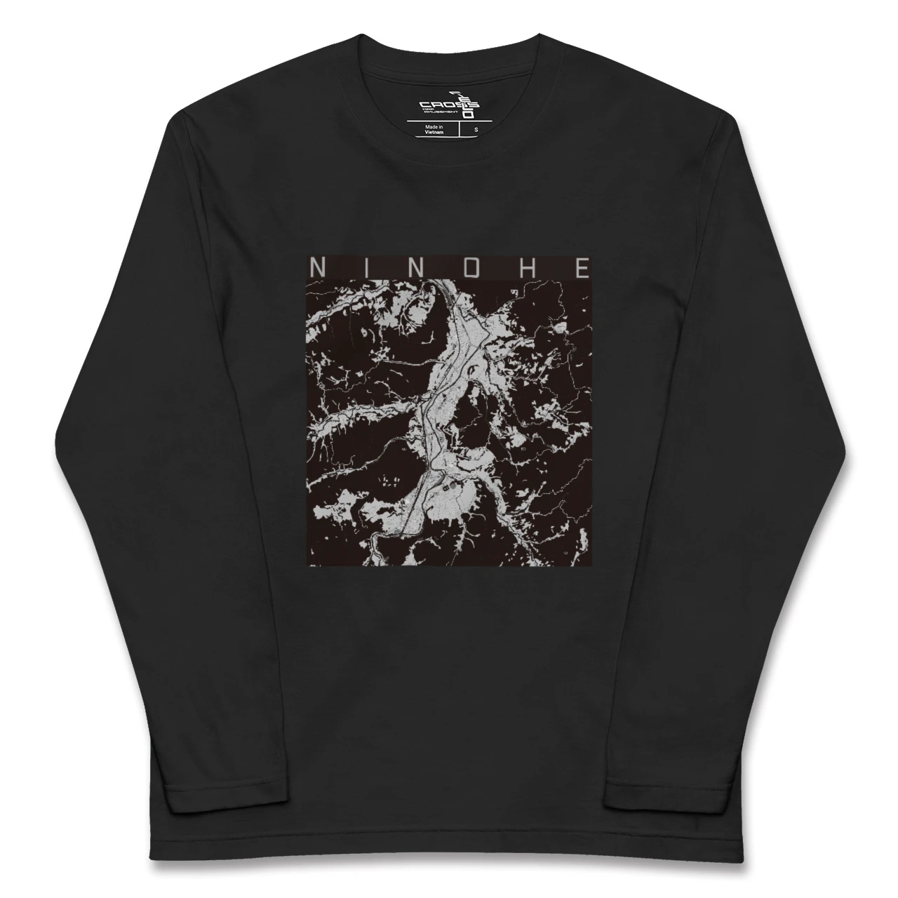 【二戸(岩手県)】地図柄ロングスリーブTシャツ