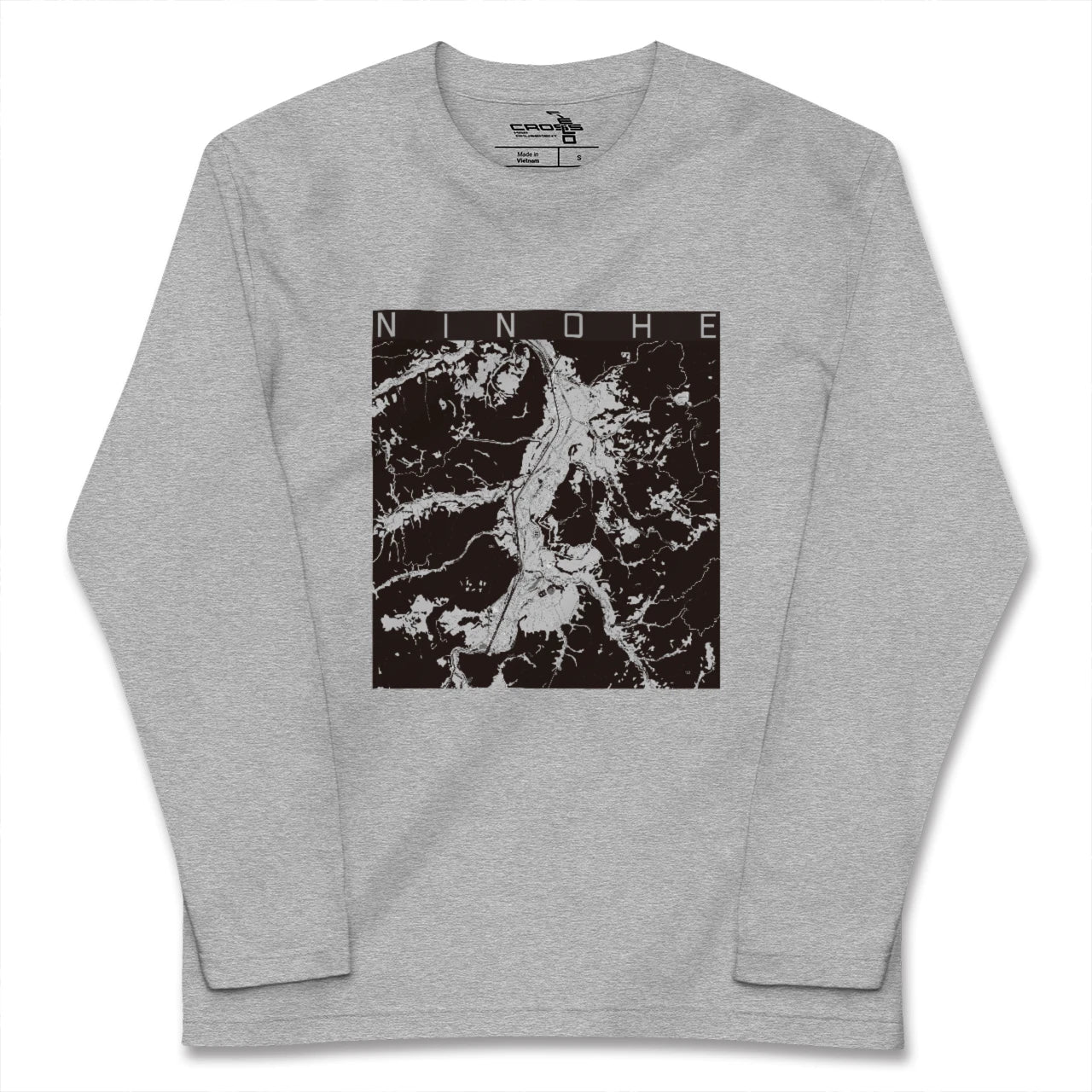 【二戸(岩手県)】地図柄ロングスリーブTシャツ