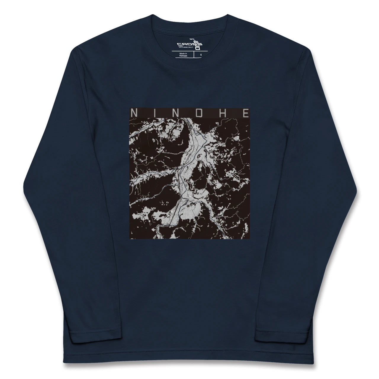 【二戸(岩手県)】地図柄ロングスリーブTシャツ