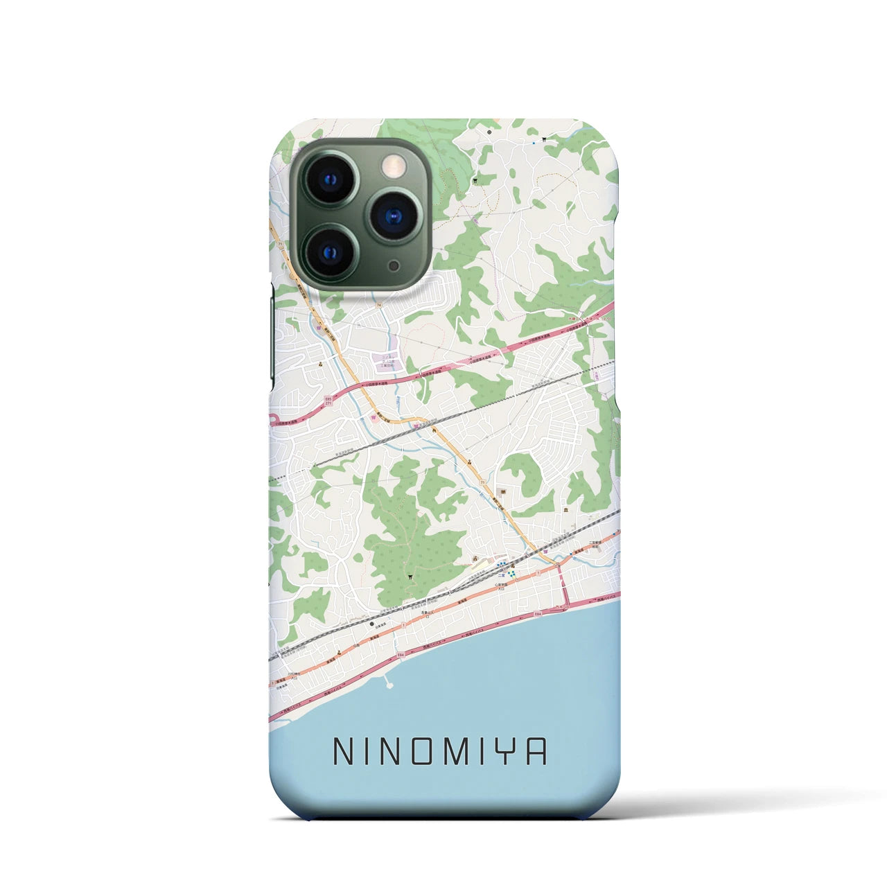 【二宮(神奈川県)】地図柄iPhoneケース(バックカバータイプ)
