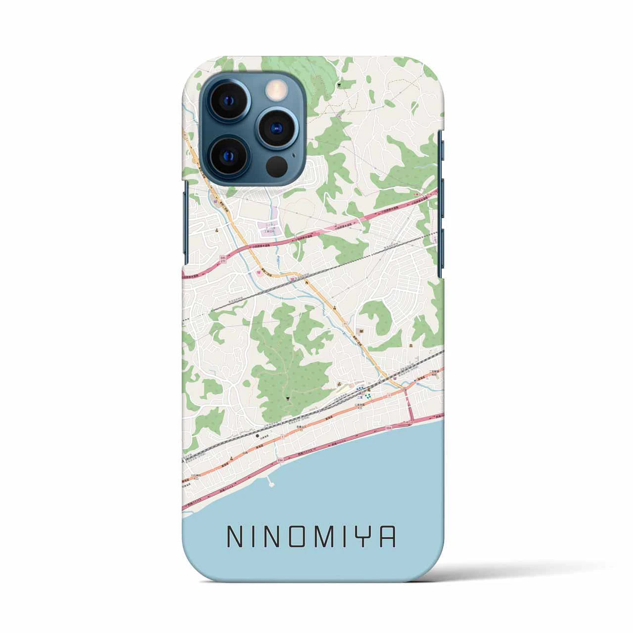【二宮(神奈川県)】地図柄iPhoneケース(バックカバータイプ)
