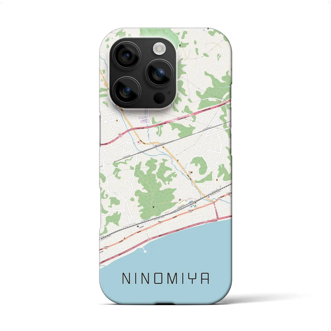 【二宮(神奈川県)】地図柄iPhoneケース(バックカバータイプ)
