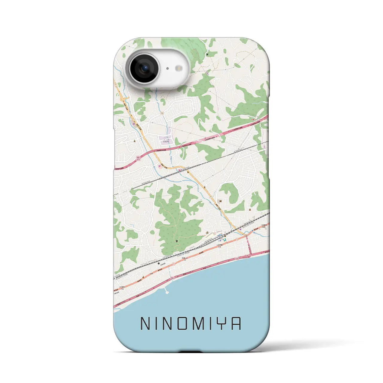【二宮(神奈川県)】地図柄iPhoneケース(バックカバータイプ)