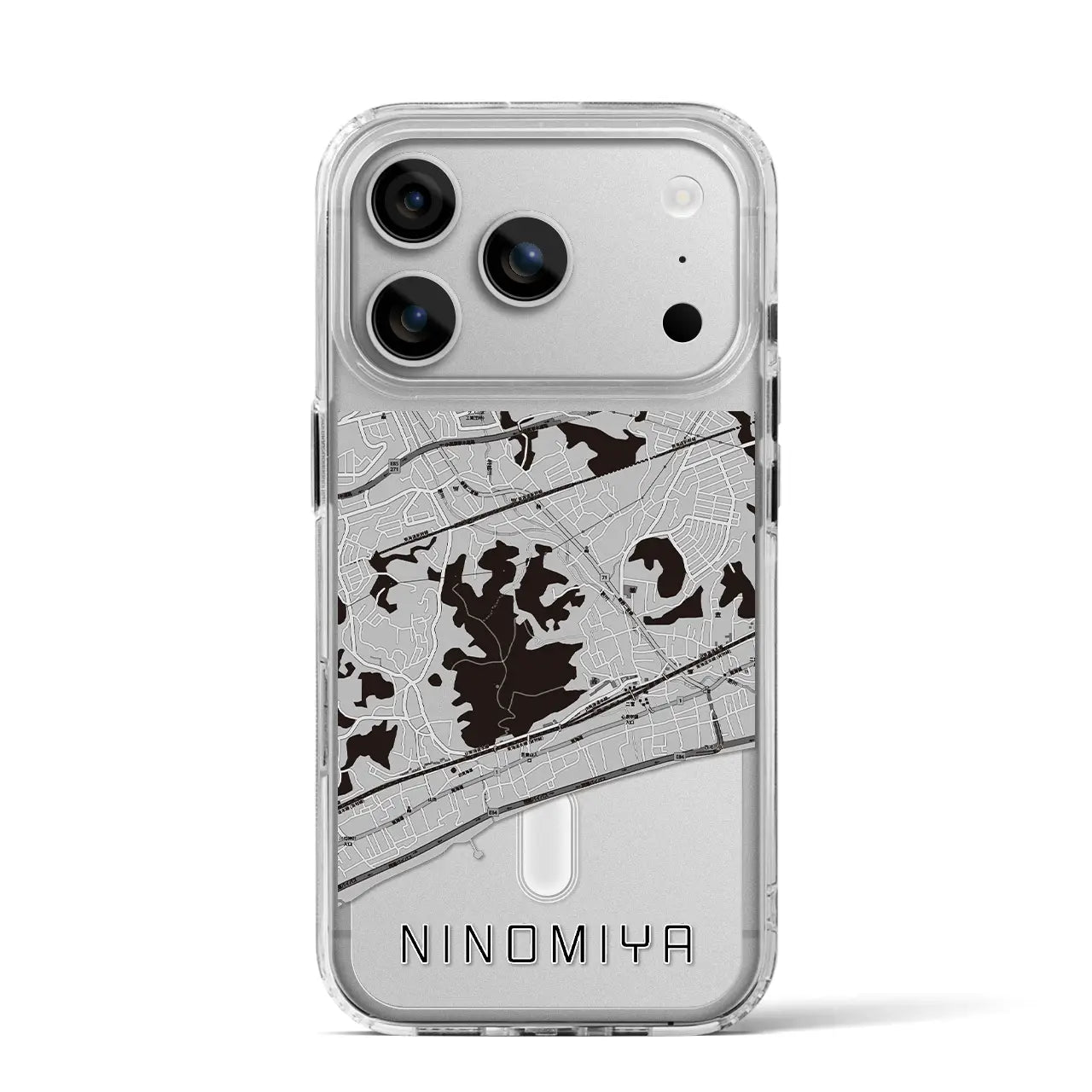 【二宮(神奈川県)】地図柄iPhoneケース(MagSafeタイプ)