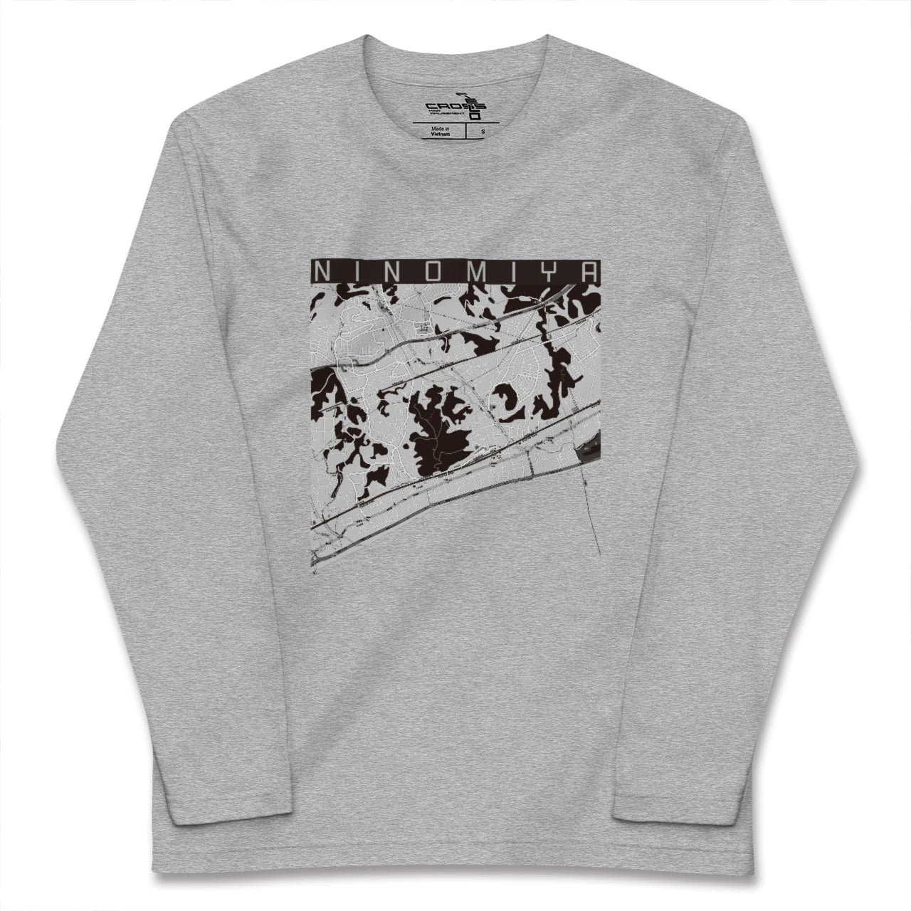 【二宮(神奈川県)】地図柄ロングスリーブTシャツ