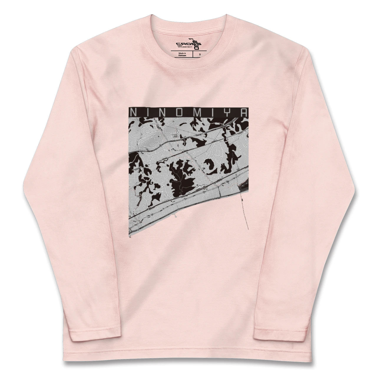 【二宮(神奈川県)】地図柄ロングスリーブTシャツ