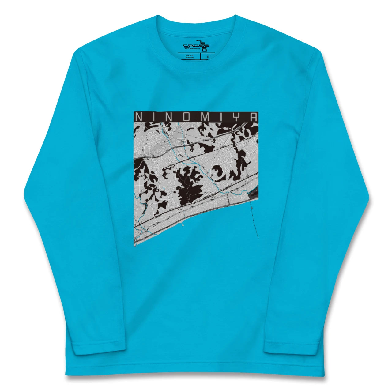 【二宮(神奈川県)】地図柄ロングスリーブTシャツ