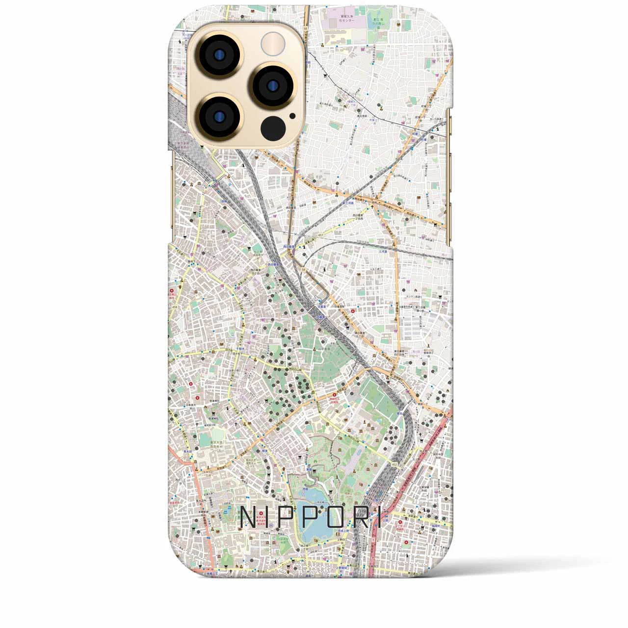 【日暮里(東京都)】地図柄iPhoneケース(バックカバータイプ)