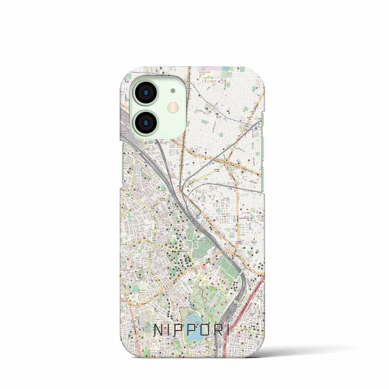 【日暮里(東京都)】地図柄iPhoneケース(バックカバータイプ)