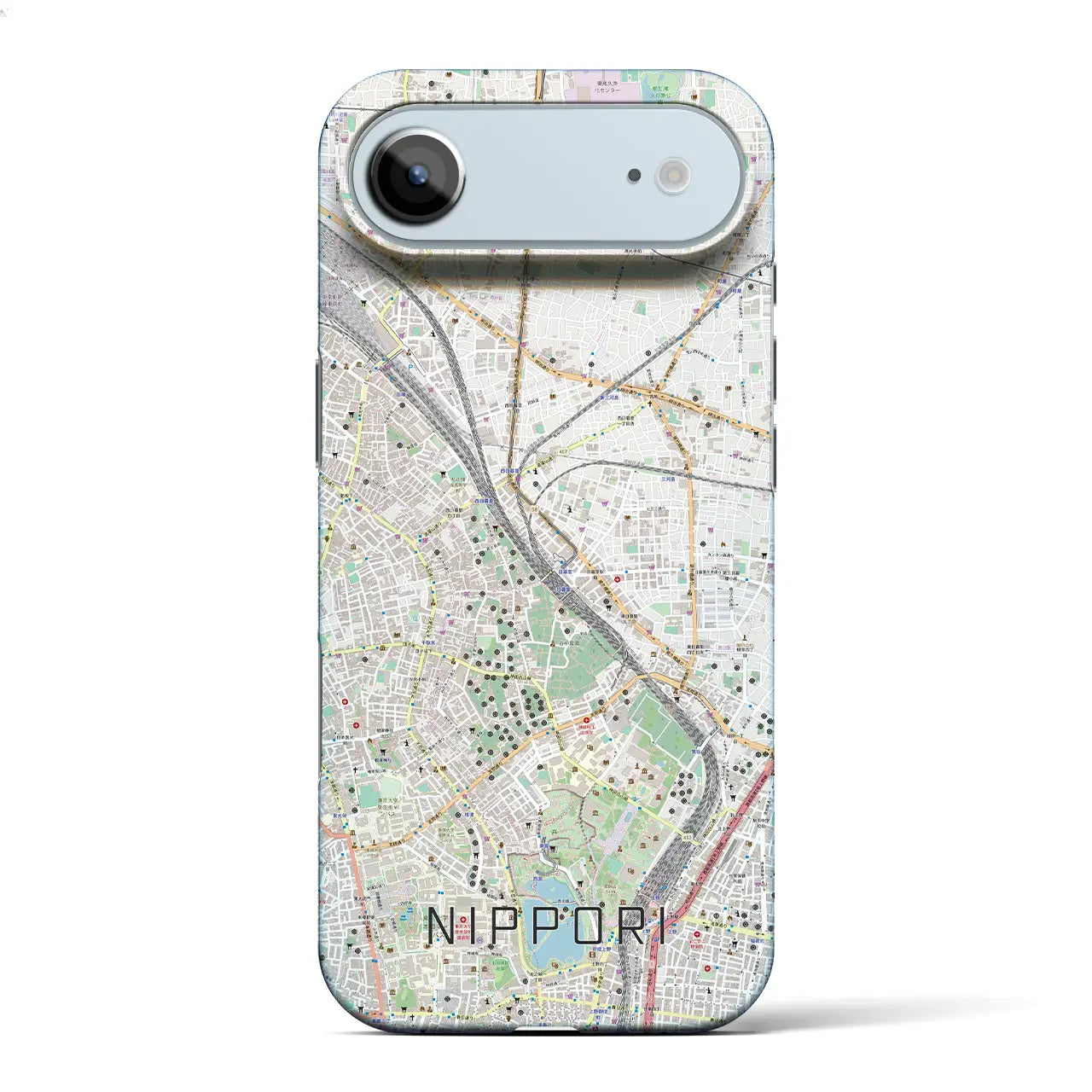 【日暮里(東京都)】地図柄iPhoneケース(バックカバータイプ)