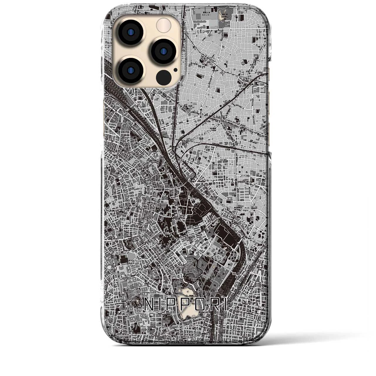 【日暮里(東京都)】地図柄iPhoneケース(クリアタイプ)