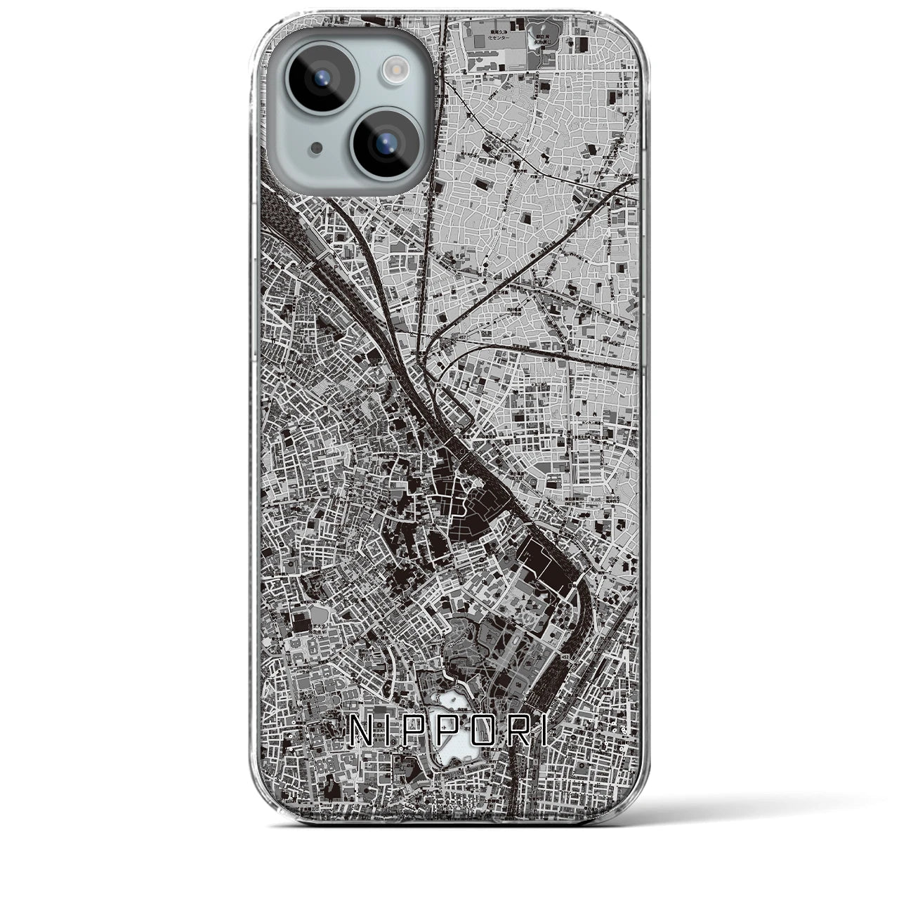 【日暮里(東京都)】地図柄iPhoneケース(クリアタイプ)