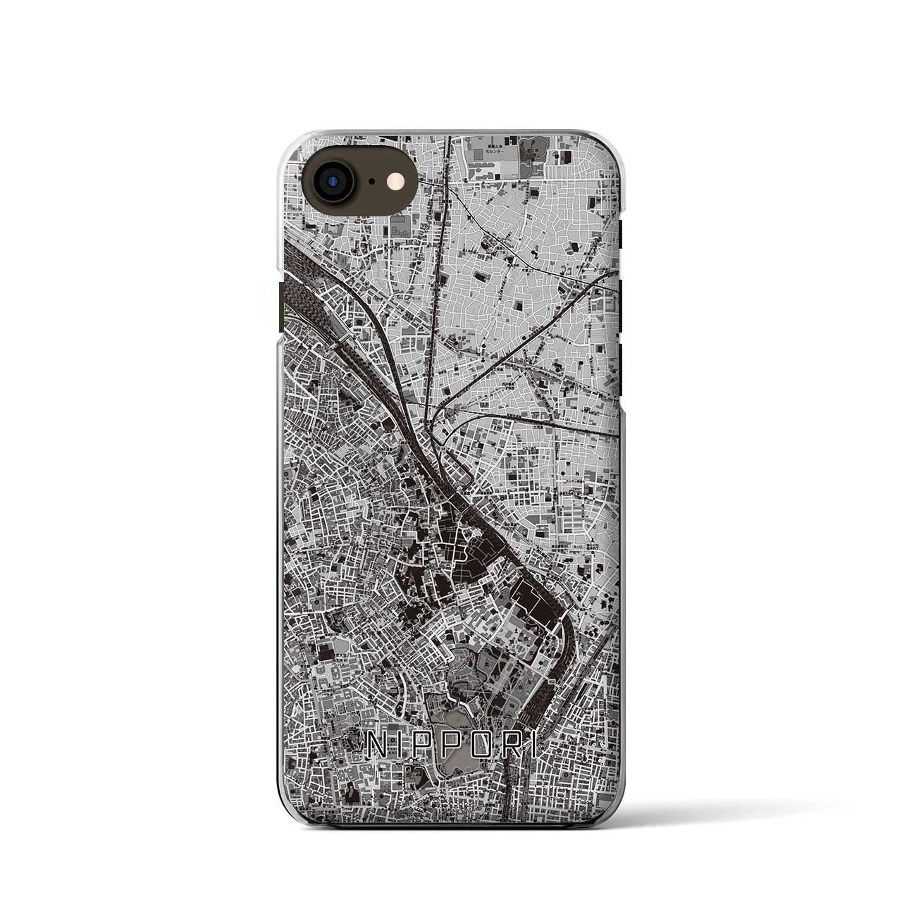 【日暮里(東京都)】地図柄iPhoneケース(クリアタイプ)