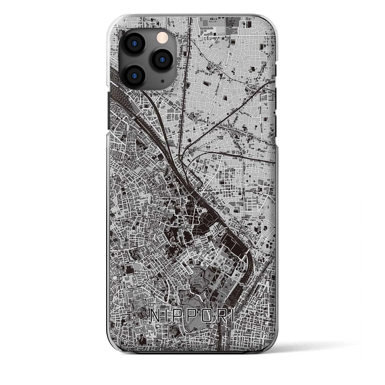 【日暮里(東京都)】地図柄iPhoneケース(クリアタイプ)