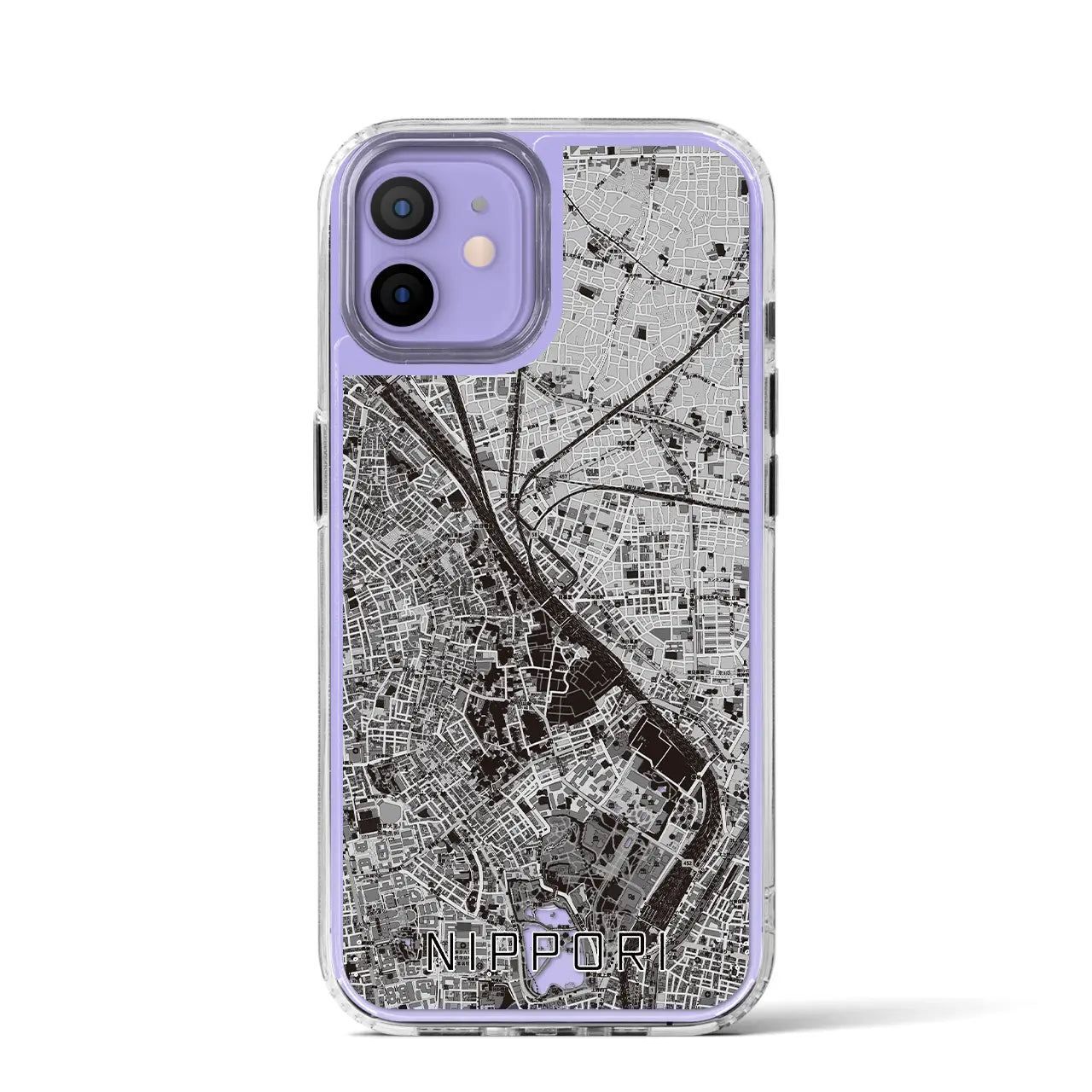 【日暮里(東京都)】地図柄iPhoneケース(MagSafeタイプ)