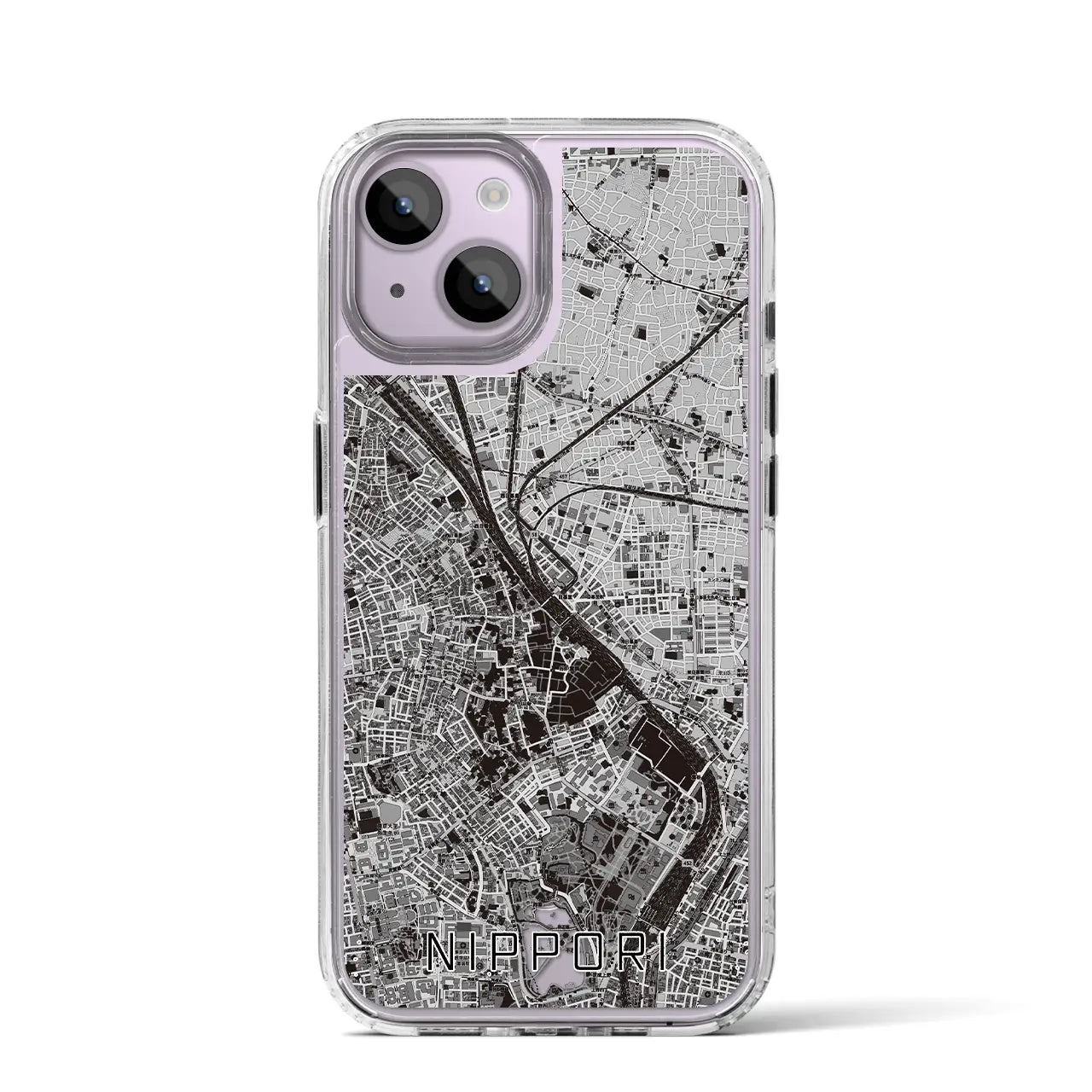 【日暮里(東京都)】地図柄iPhoneケース(MagSafeタイプ)