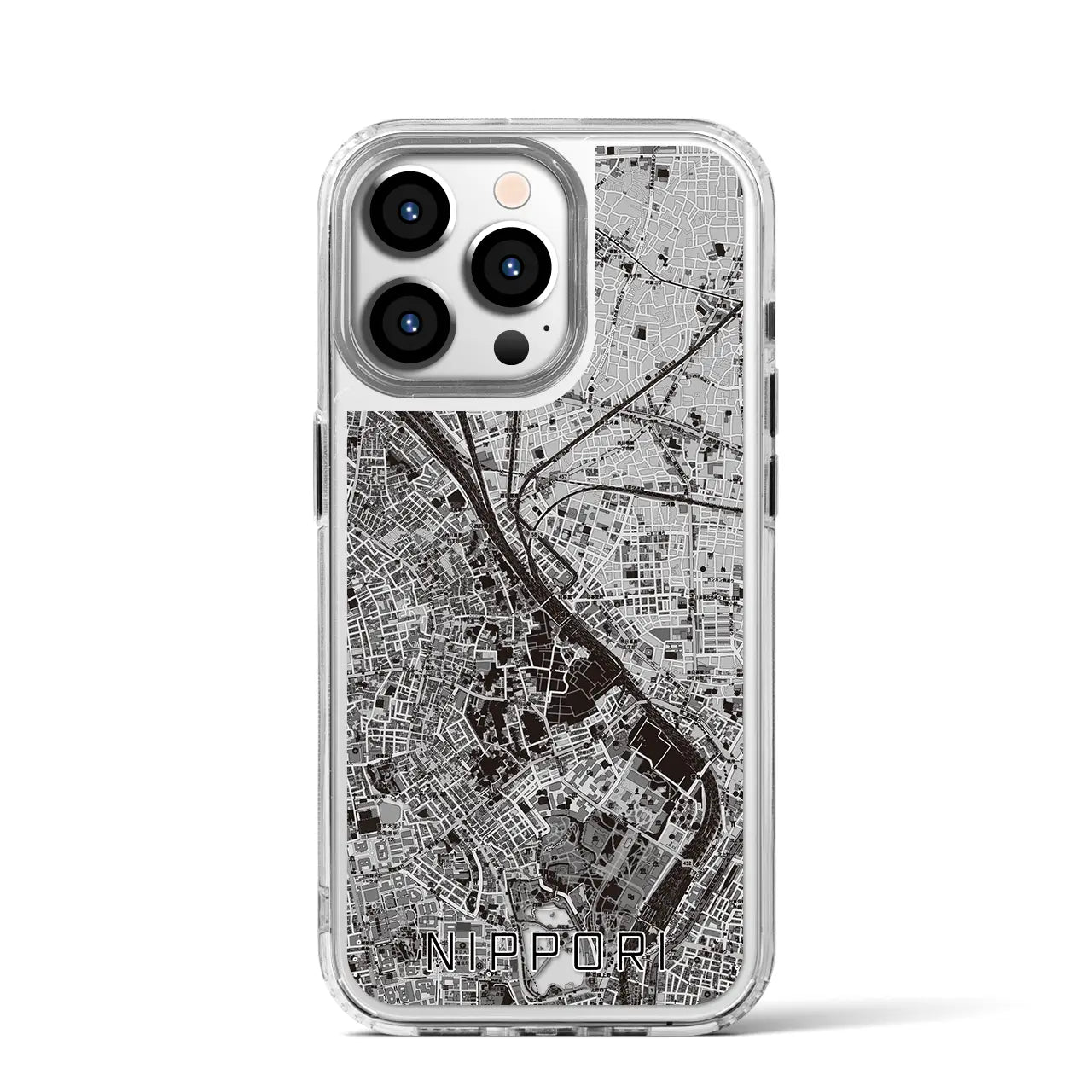 【日暮里(東京都)】地図柄iPhoneケース(MagSafeタイプ)