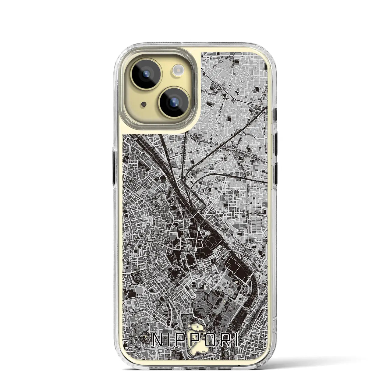 【日暮里(東京都)】地図柄iPhoneケース(MagSafeタイプ)