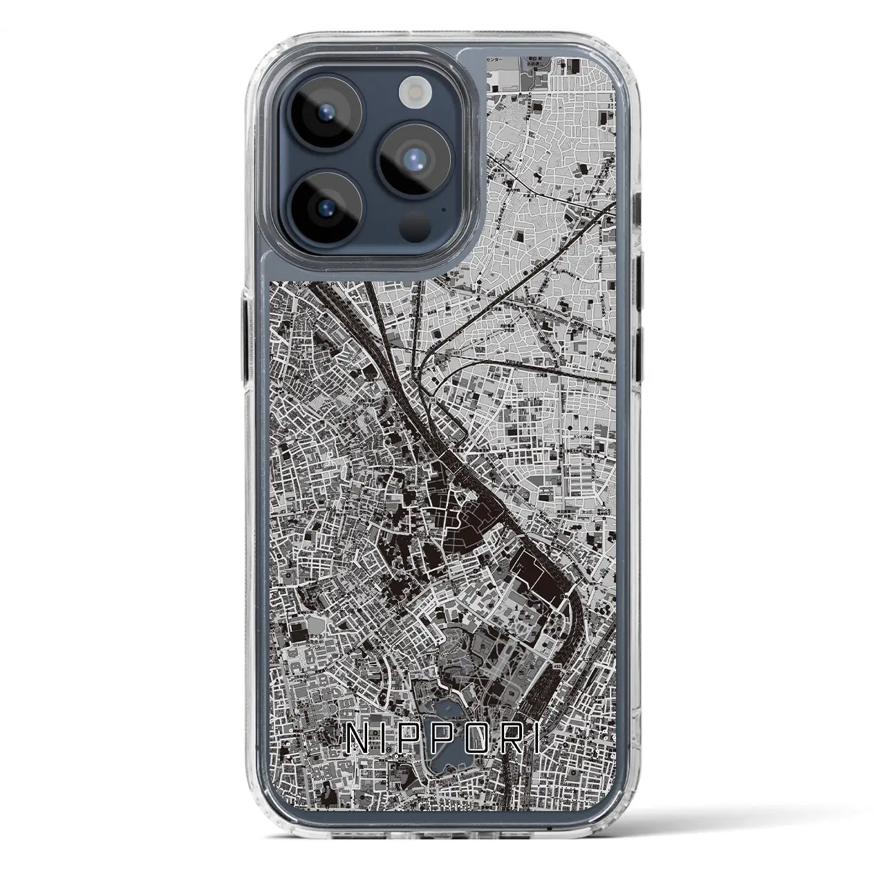 【日暮里(東京都)】地図柄iPhoneケース(MagSafeタイプ)