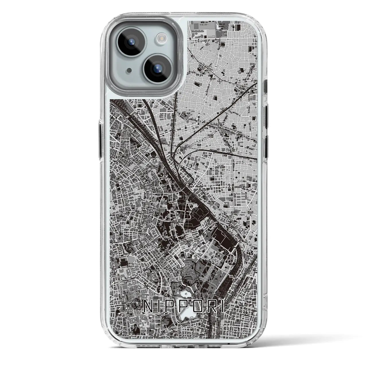 【日暮里(東京都)】地図柄iPhoneケース(MagSafeタイプ)