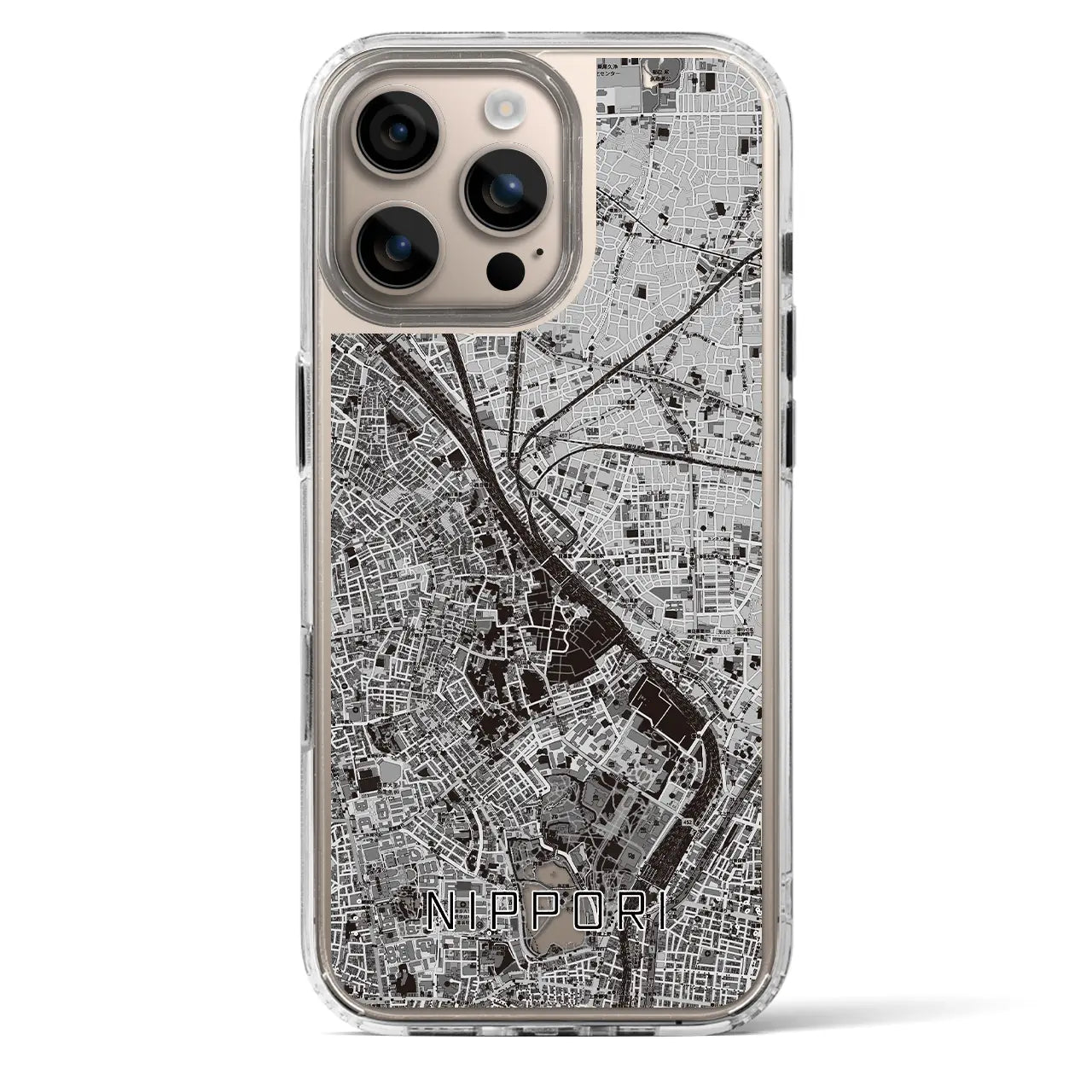 【日暮里(東京都)】地図柄iPhoneケース(MagSafeタイプ)