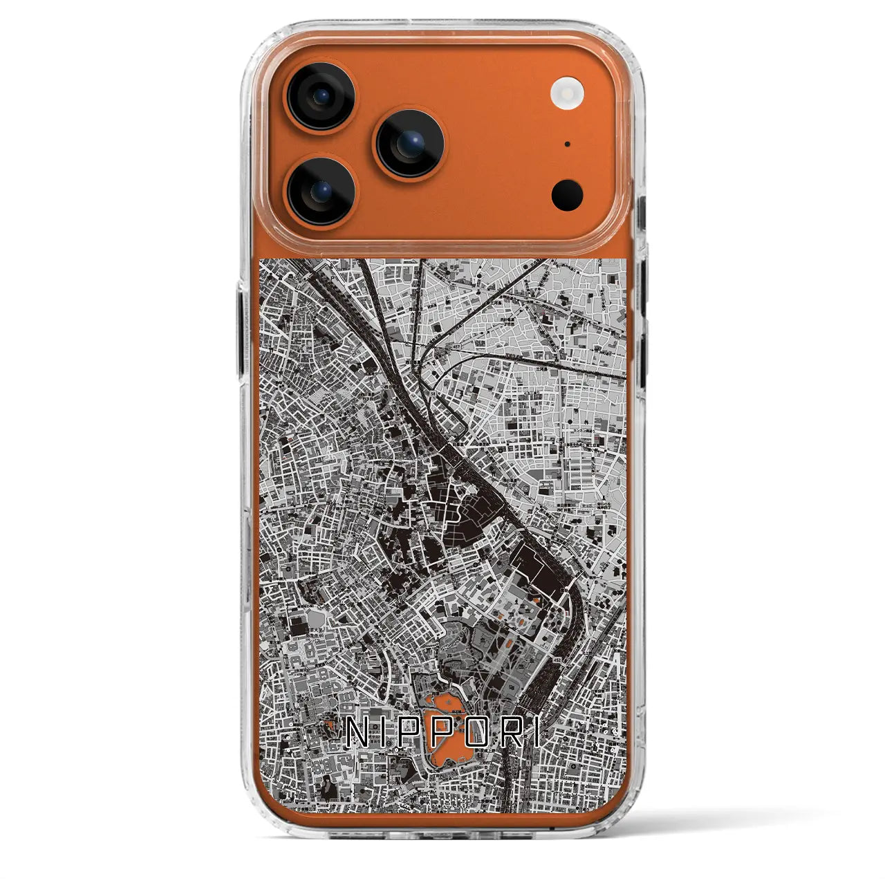 【日暮里(東京都)】地図柄iPhoneケース(MagSafeタイプ)