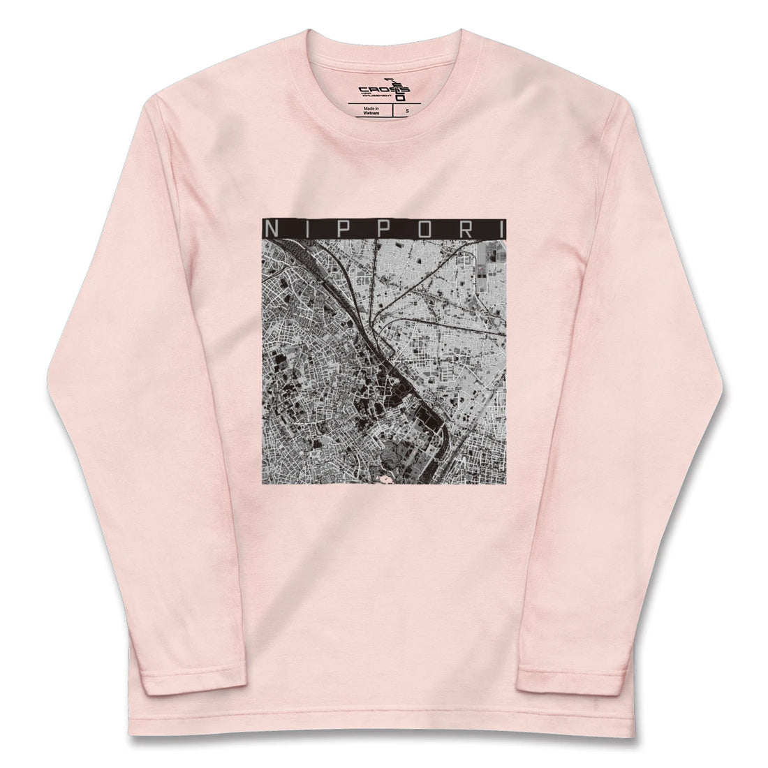 【日暮里(東京都)】地図柄ロングスリーブTシャツ