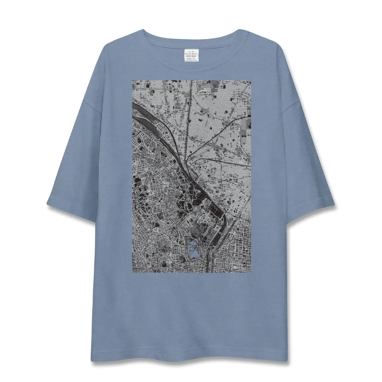 【日暮里(東京都)】地図柄ビッグシルエットTシャツ