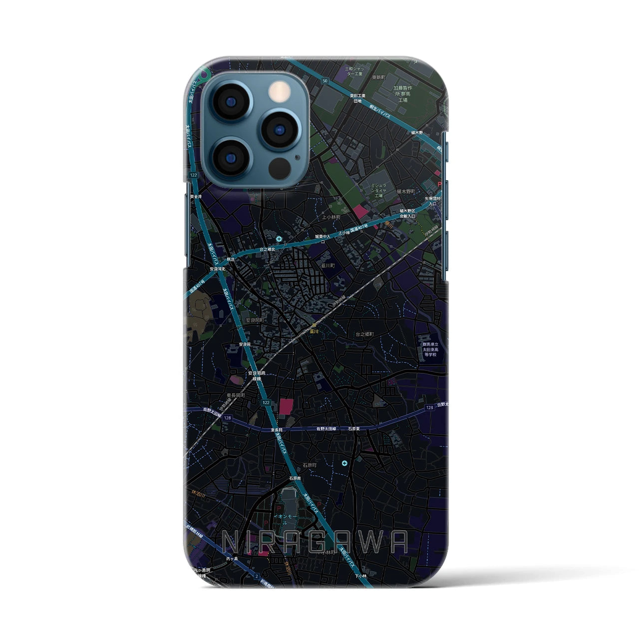 【韮川(群馬県)】地図柄iPhoneケース(バックカバータイプ)