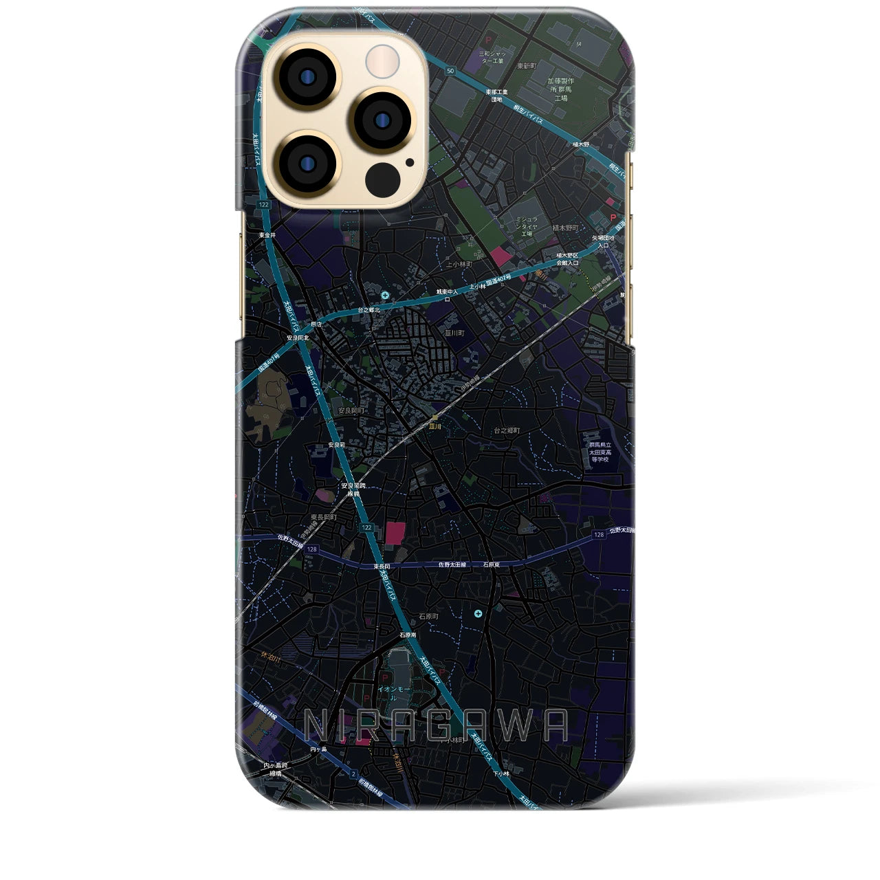 【韮川(群馬県)】地図柄iPhoneケース(バックカバータイプ)